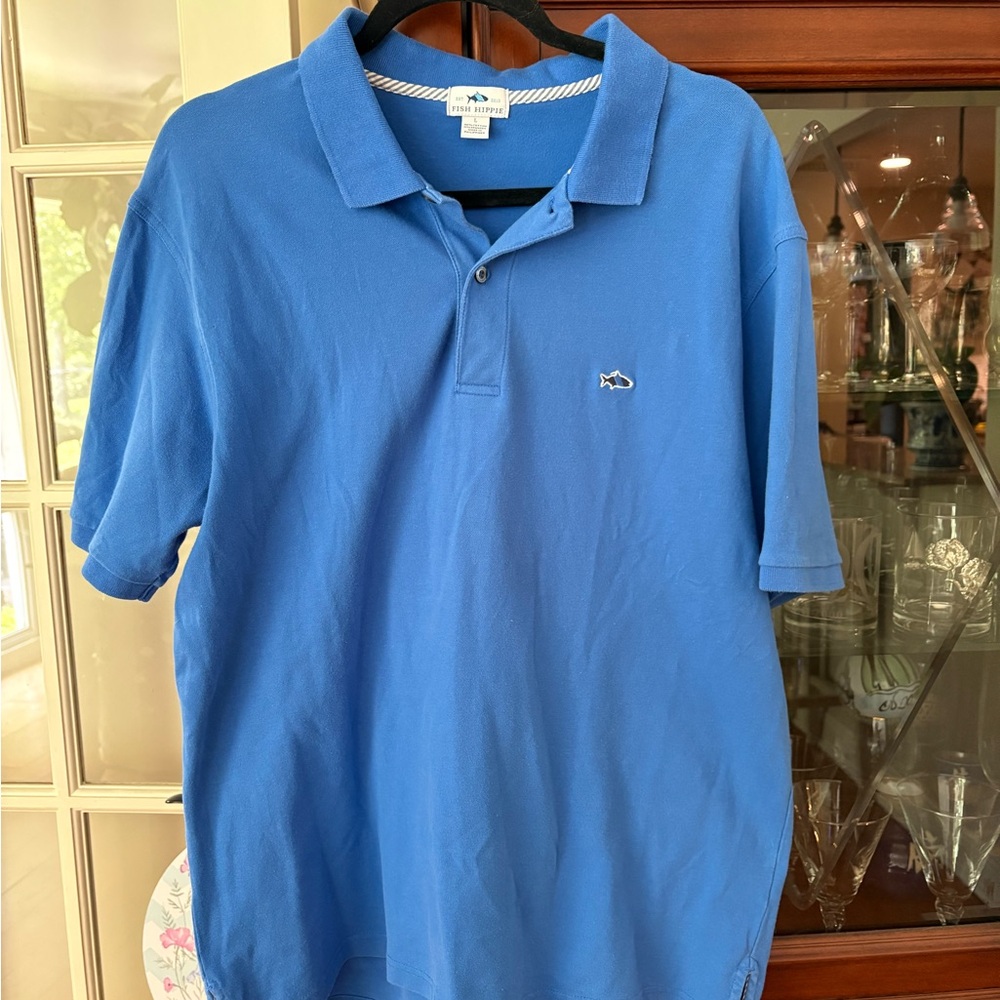 Blue Polo Shirt by fish hippie